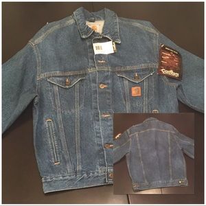 🥂 UNISEX CARHARTT MEN’S SZ S DENIM JACKET🥂